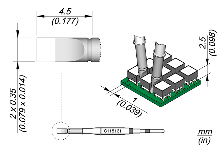 C115131 - Cartridge Chisel 2x0.35 S1